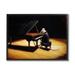 Stupell Industries Mouse Musician Playing Grand Piano Stage Spotlight by Lucia Heffernan - Floater Frame Painting on Canvas in Black/Brown | Wayfair