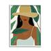 Stupell Industries Smiling Woman Wearing Sun Hat Drifting Leaves by Birch&Ink - Floater Frame Graphic Art on Canvas in Brown/Green | Wayfair
