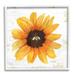 Stupell Industries Rustic Sunflower Petals Lone Bumble Bee Flower Design by Jennifer Pugh - Floater Frame Painting on Canvas in Brown/Orange | Wayfair