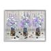 Stupell Industries Purple Rose Bouquet Trio Scattered Rustic Rocks by Ziwei Li - Floater Frame Graphic Art on Canvas in Gray/Indigo | Wayfair