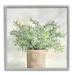 Stupell Industries Rustic Potted Herb Plant Overflowing Leaves Design by Kim Allen - Floater Frame Painting on Canvas in Brown/Green | Wayfair