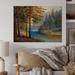 Millwood Pines Morning Sunlight Through the Pine & Fir Forest - Unframed Graphic Art on Wood in Blue/Brown/Green | 8 H x 12 W x 1 D in | Wayfair