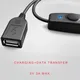 Rallonge de synchronisation de données USB 2022 câble d'extension avec interrupteur ON/OFF