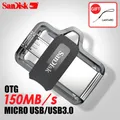 Sandisk-Clé usb 3.0 otg support à mémoire de 16gb 32gb 64gb 128 mb/s lecteur flash extrême pour