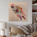 Winston Porter Bouquet w/ Wildglowers & Berries - Unframed Graphic Art on Wood in White | 36 H x 36 W x 1 D in | Wayfair