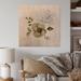 Winston Porter Anemone Bouquet Flower w/ Eucalyptus Branches II - Unframed Painting on Wood in Brown/Gray/White | 30 H x 30 W x 1 D in | Wayfair