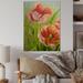 Winston Porter Vintage Red Tulips Flowers III - Unframed Graphic Art on Wood in Brown/Green/Orange | 20 H x 12 W x 1 D in | Wayfair