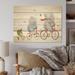 Zoomie Kids Cute Animals On Bicycle IV Cute Animals On Bicycle IV - Painting on Wood in Blue/Brown/Gray | 8 H x 12 W x 1 D in | Wayfair