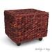 Seagrass Rolling File Cabinet - Home Filing Cabinet - Hanging File Organizer - Home and Office Wicker File Cabinet - Water Hyacinth Storage Basket for File Storage (Russet Brown) â€¦