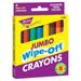 8-Pack Jumbo Assorted Wipe-Off Crayons | Bundle of 5