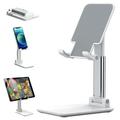 Cell Phone Stand Tenlamp Angle Height Adjustable Cell Phone Holder Fully Foldable Cell Phone Stand for Desk Compatible with All Mobile Phones Switch Tablet