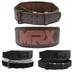 MRX Weight Lifting Belt Genuine Leather - 4 Inches Wide 8mm Thick Padded Lumbar Back Support Double Prong Powerlifting Belts Heavy Duty Deadlifts Workout Squats & Exercise Belt for Men & Women