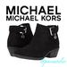 Michael Kors Shoes | Michael Kors Black Suede Fia Sara Ankle Booties, Little Girls Size 1. | Color: Black/Silver | Size: 1g