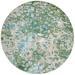 SAFAVIEH Madison Candelario Abstract Polka Dots Area Rug Green/Turquoise 3 x 3 Round