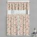 Ambesonne Vintage Valance & Curtain Pastel Flowers Leaves 55 x36 Pink Beige Purple