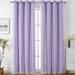 Yipa 1pc Hollow Out Star Blackout Window Curtain Rod Pocket Room Darkening Curtain Thermal Insulated Solid Color Window Drape Purple -2 Layers 52 x 96 inch