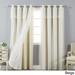 Aurora Home Mix & Match Tulle Sheer with Attached Valance and Blackout 4-piece Curtain Panel Pair