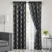 Achim Bombay Indoor Polyester Light Filtering Geometric Curtain Panel Black 52-in W x 63-in L