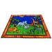 Kids World Carpets Children s Multicolor Nylon Educational Safari Play Area Rug (6 6 x 8 4) - EXACT SIZE - EXACT SIZE