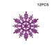 12 Pieces Christmas Glitter Snowflake Plastic Snowflake Ornaments Snowflake Hanging Decorations Christmas Tree Decorations for Christmas Party and Home Decor