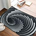 Floor Mat Illusion Non Slip Area Rug 3D Carpet Visual Illusion Rug Visual Area Floor Mat Visual Vortex Floor Rug 3D Non-Slip Rug 3D Visual Illusion Fluffy Carpet for Kitchen Floor Hallway Home Decor