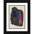 Karl Wiener 18x24 Black Ornate Framed Double Matted Museum Art Print Titled: In the After Graz (1924)