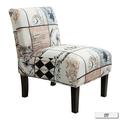 Rosnek Printed Floral Armless Chair Accent Chair Cover Slipper Chair Slipcover Elastic Spandex Protector Home Decor