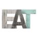 Wooden Eat Sign Letters Wall Plaque Freestanding Family Signs for Wall Decor