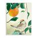 Stupell Industries Bird Perched Orange Fruit Tree Branch Leaves Painting Unframed Art Print Wall Art Design by Robin Maria
