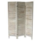 Milton Greens Stars Inc 3-Panel Farmhouse Wood Room Divider in Natural