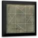 Vision Studio 20x20 Black Modern Framed Museum Art Print Titled - Geometric Blueprint II