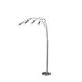 HomeRoots 468413 72 in. Four Lights LED Arc Floor Lamp Nickel