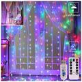 300 LED USB Led Curtain Light Copper Wire LED String Curtain Lights 9.8 X 9.8 Ft Remote Control Wedding Xmas Decorative Light