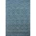 Venezia Collection Geometric Transitional 100 Percent Wool Hand Tufted Area Rug Azure - 7 ft. 6 in. x 9 ft. 6 in.