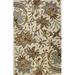 Valencia Collection Floral Transitional 100 Percent Wool Hand Tufted Area Rug Ivory - 5 ft. x 7 ft. 6 in.