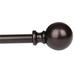 48-86 in. Adjustable Curtain Rod with Round Finials - Bronze