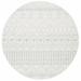 SAFAVIEH Tulum Coriander Moroccan Geometric Area Rug 3 x 3 Round Ivory/Light Grey