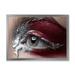 Designart Close Up of A Woman Eye With Red Makeup On Modern Framed Art Print