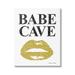 Stupell Industries Babe Cave Sign Gold Frost Lips Modern Glam Fashion 36 x 48 Design by Sn Ball