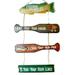 Nautical Fishing Rules With Paddles Wood Hand Made Sign Tiki BAR Decor