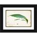 Emma Beach Thayer 14x11 Black Ornate Wood Framed Double Matted Museum Art Print Titled: Unspotted Beach Leaf Edge Caterpillar Study for Book Concealing Coloration in the Animal Kingdom