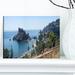 DESIGN ART Designart Taormina Island Panoramic View Landscape Photo Canvas Print 12 in. wide x 8 in. high