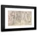 Sir Edward Coley Burne-Jones 24x17 Black Modern Framed Museum Art Print Titled - Cupid and Psyche - Two Studies of Venus on the Margin of the Sea and Psyche at the Bath