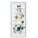 Stupell Industries Country Farm Animal Stack Cow Sheep Pig Rooster Modern Painting White Framed Art Print Wall Art 13 x 30 Design by Carol Robinson