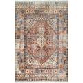 nuLOOM Farley Medallion Fringe Area Rug 4 x 6 Khaki