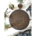 Avgari Creation 100% Natural Jute Rug Round Braided Carpet Round Modern Living Area Rug Carpet Doormat-12 Feet (144 Inch) Round