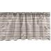 Ambesonne Abstract Valance Pack of 2 Horizontal Brushed Stripes 54 X18 Warm Taupe and White