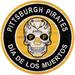 Pittsburgh Pirates 12'' Sugar Skull Circle Sign