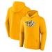 Men's Fanatics Branded Gold Nashville Predators Primary Logo Pullover Hoodie