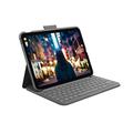 Logitech iPad (10. Generation) Tastatur-Case | Slim Folio mit integrierter kabelloser Tastatur, Englishes QWERTY-Layout, Graphit